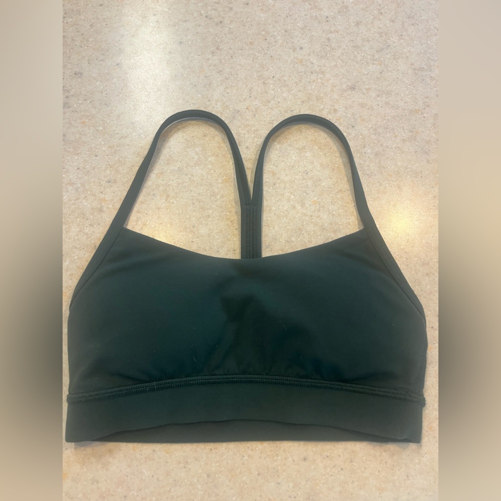 lululemon Dark Green Strappy Sports Bra